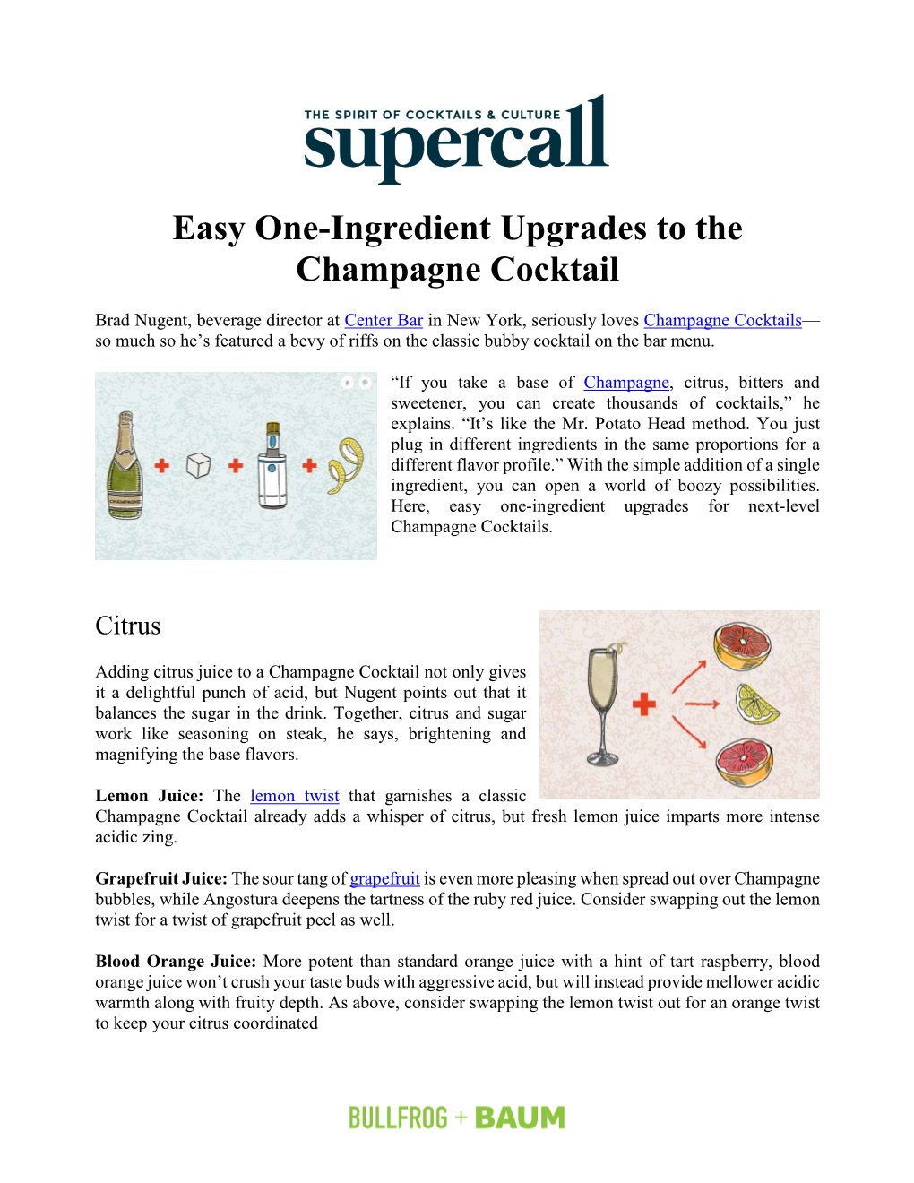 Easy One-Ingredient Upgrades to the Champagne Cocktail