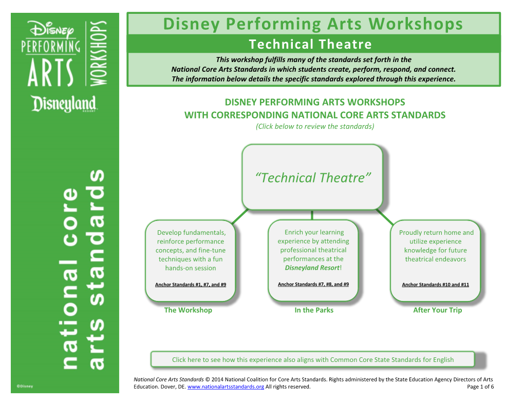 Disney Performing Arts Workshops