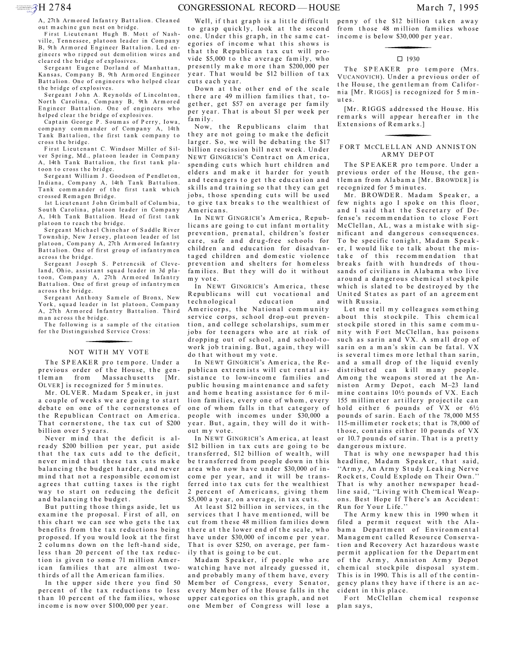 H 2784 CONGRESSIONAL RECORD — HOUSE March 7, 1995 A, 27Th Armored Infantry Battalion