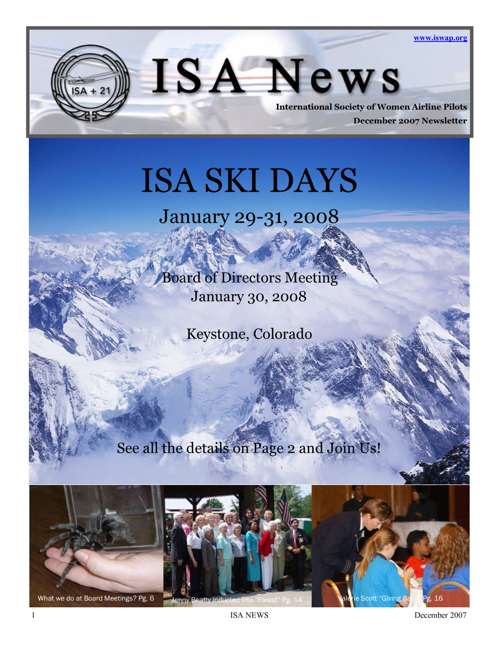 ISA SKI DAYS January 29-31, 2008