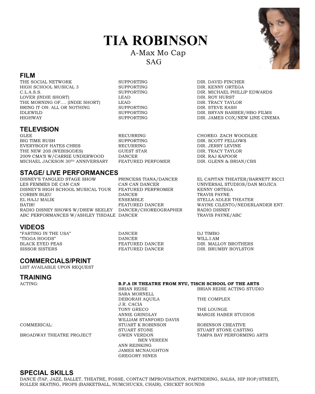 TIA ROBINSON A-Max Mo Cap SAG