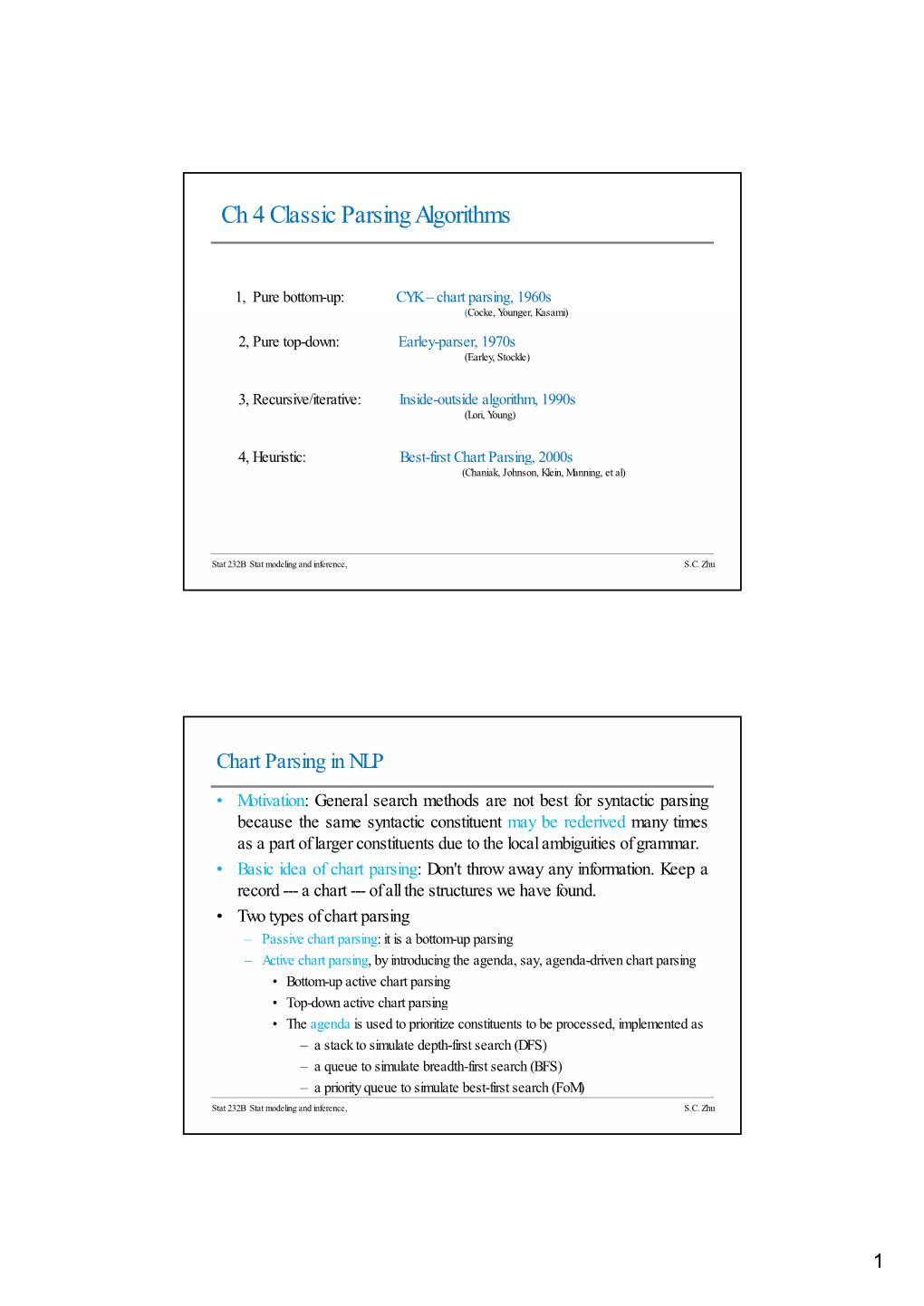 Ch 4 Classic Parsing Algorithms