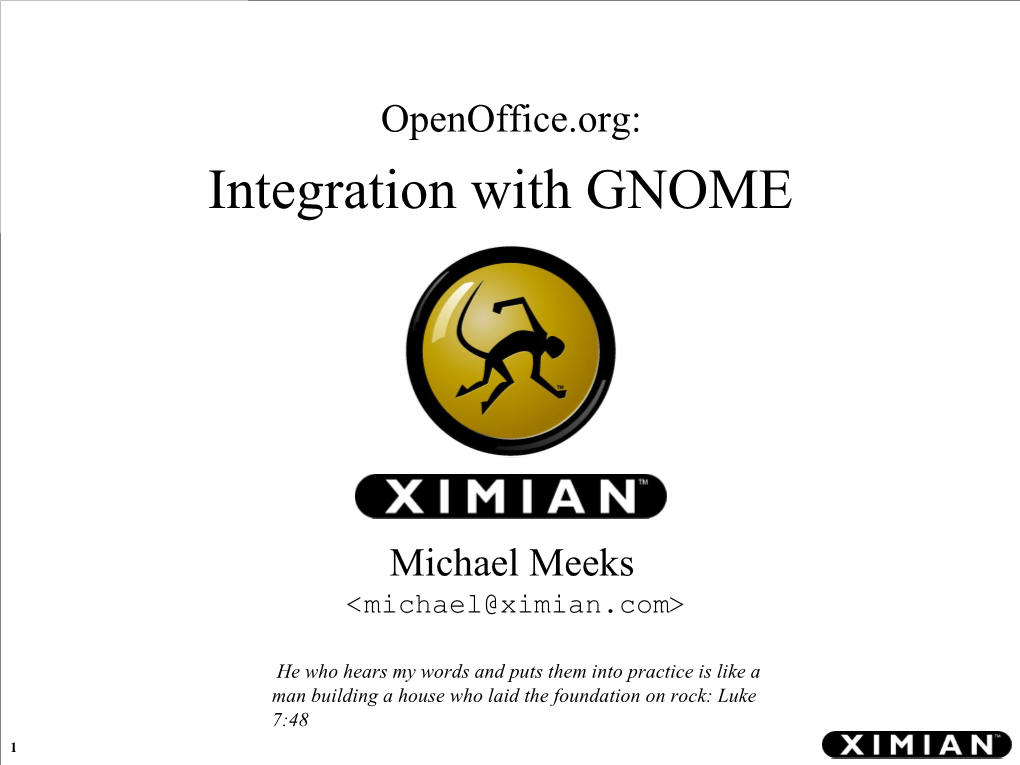 Integration with GNOME