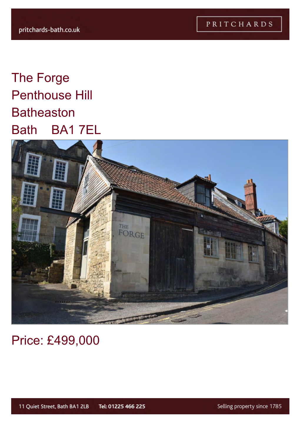 The Forge Penthouse Hill Batheaston Bath BA1 7EL Price