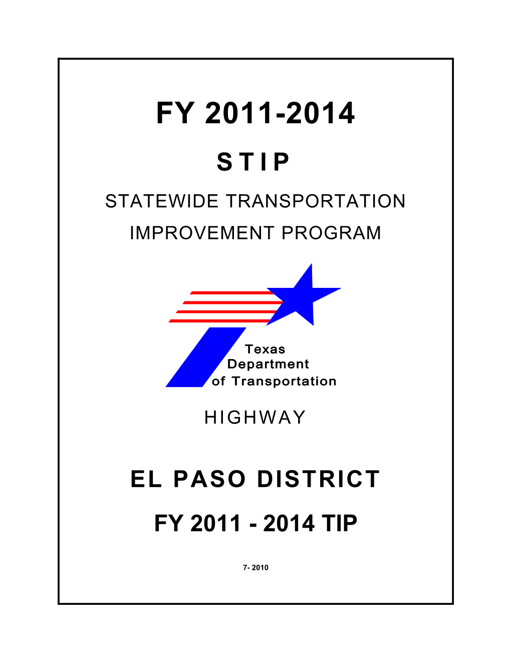 Fy 2011-2014 Stip Statewide Transportation Improvement Program