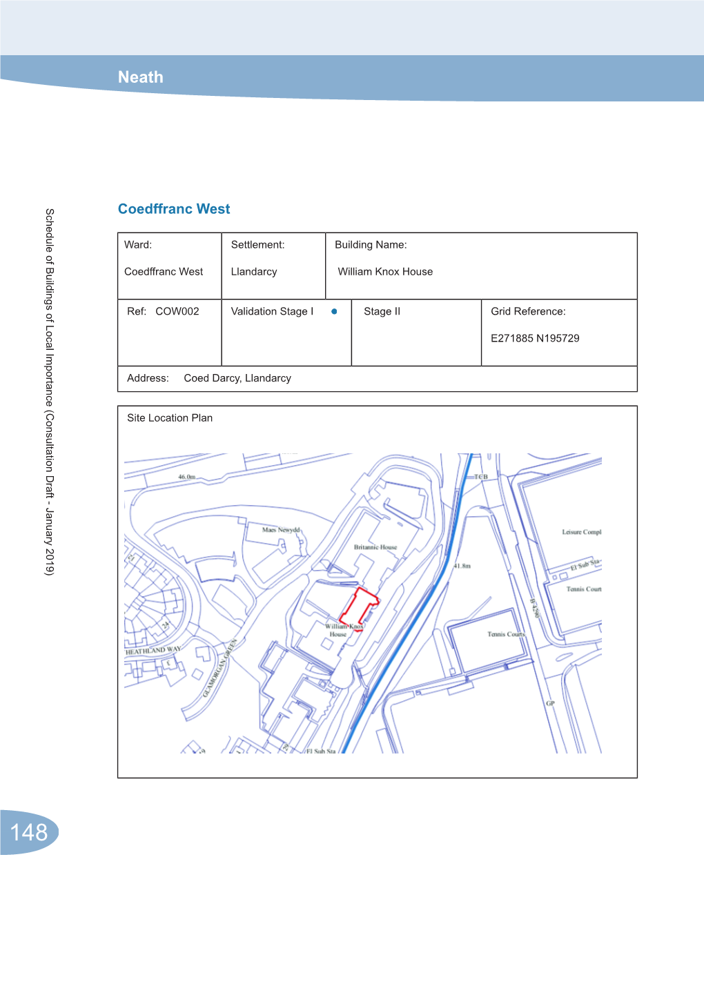 Schedule of Buildings of Local Importance (Consultation Draft