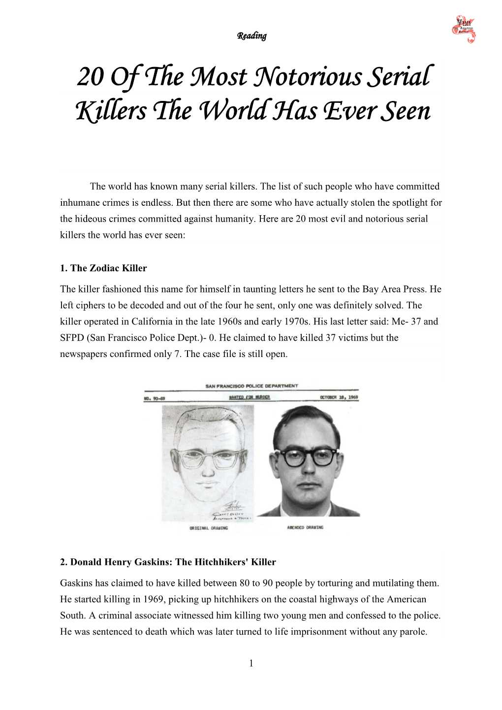 20 of the Most Notorious Serial Killers the World Has Ever Seen