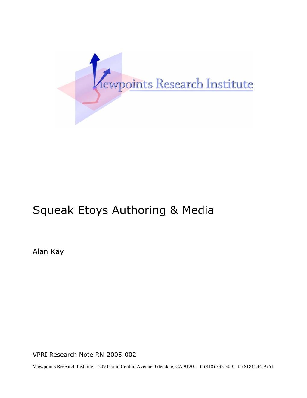 Squeak Etoys Authoring & Media