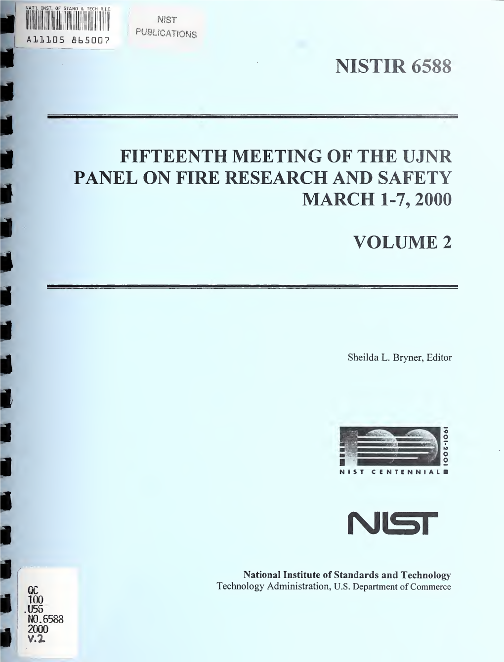 Fifteenth Meeting of the UJNR Panel on Fire Research and Safety, March 1