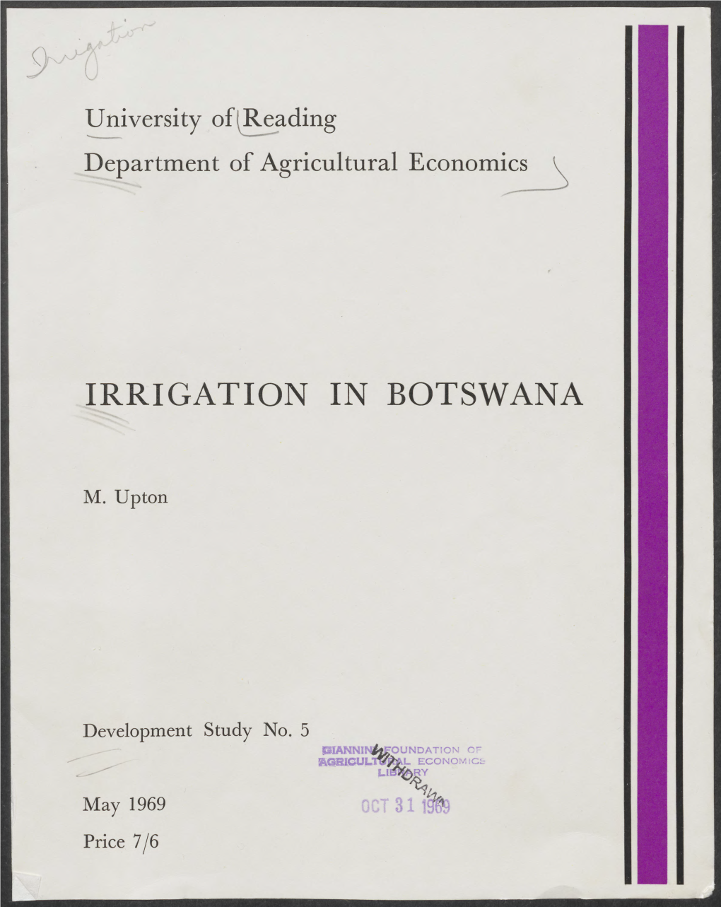 Irrigation in Botswana