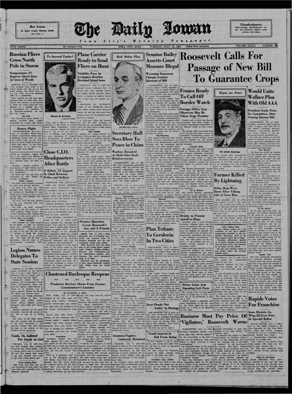 Daily Iowan (Iowa City, Iowa), 1937-07-13