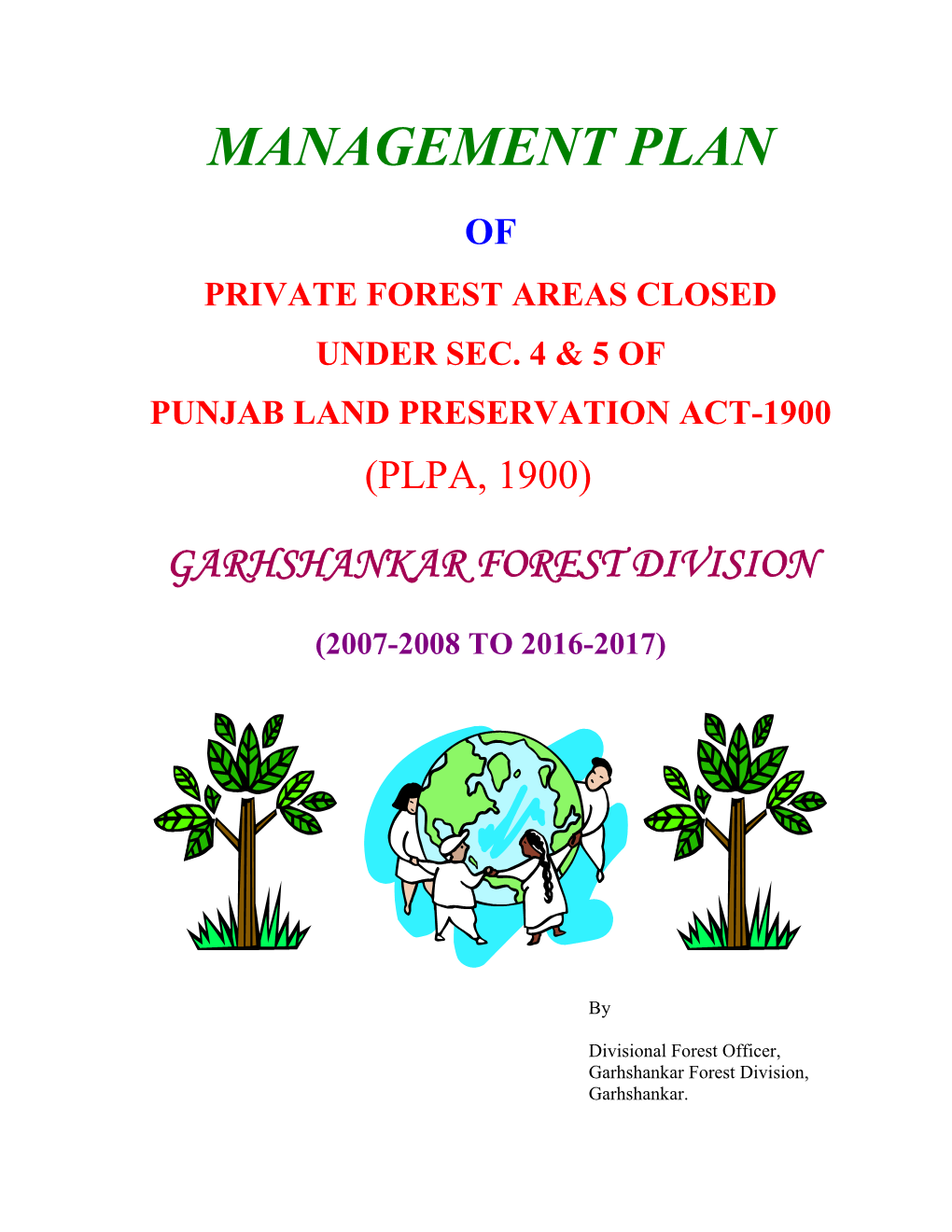 Management Plan