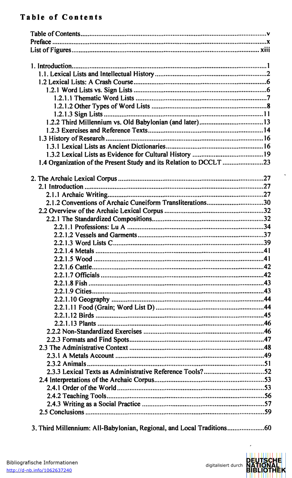 Table of Contents