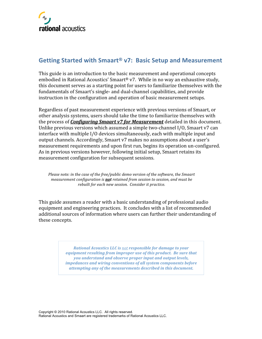 Getting Started with Smaart® V7: Basic Setup and Measurement