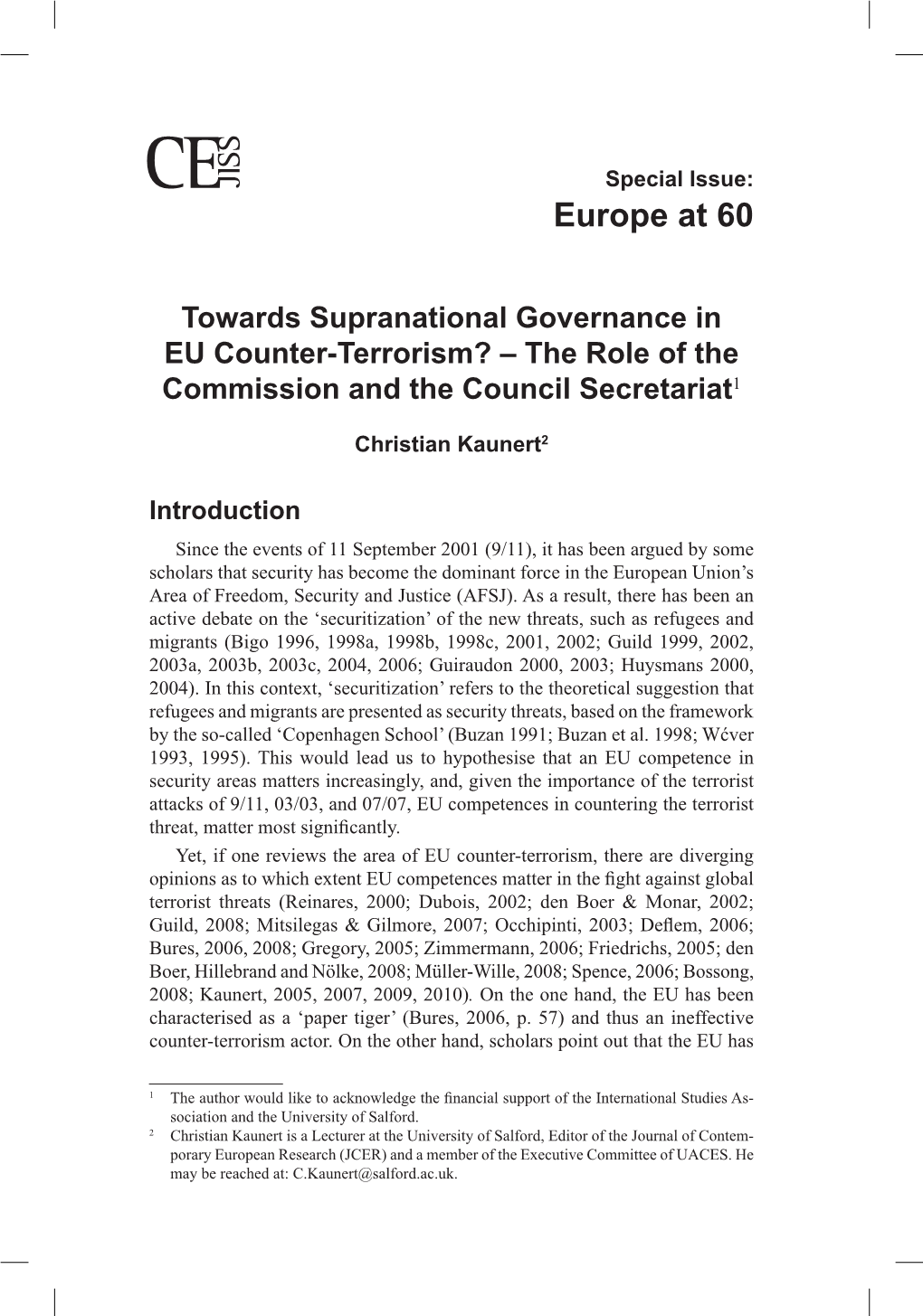 Central European Journal of International and Security Studies