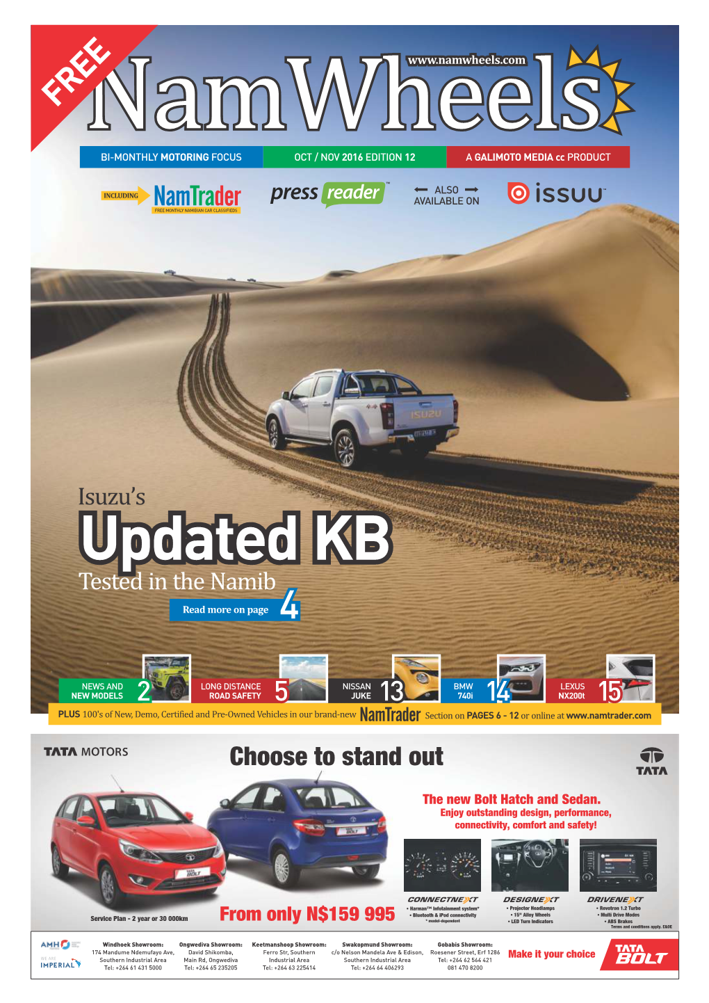 Namtrader AVAILABLE on FREE MONTHLY NAMIBIAN CAR CLASSIFIEDS