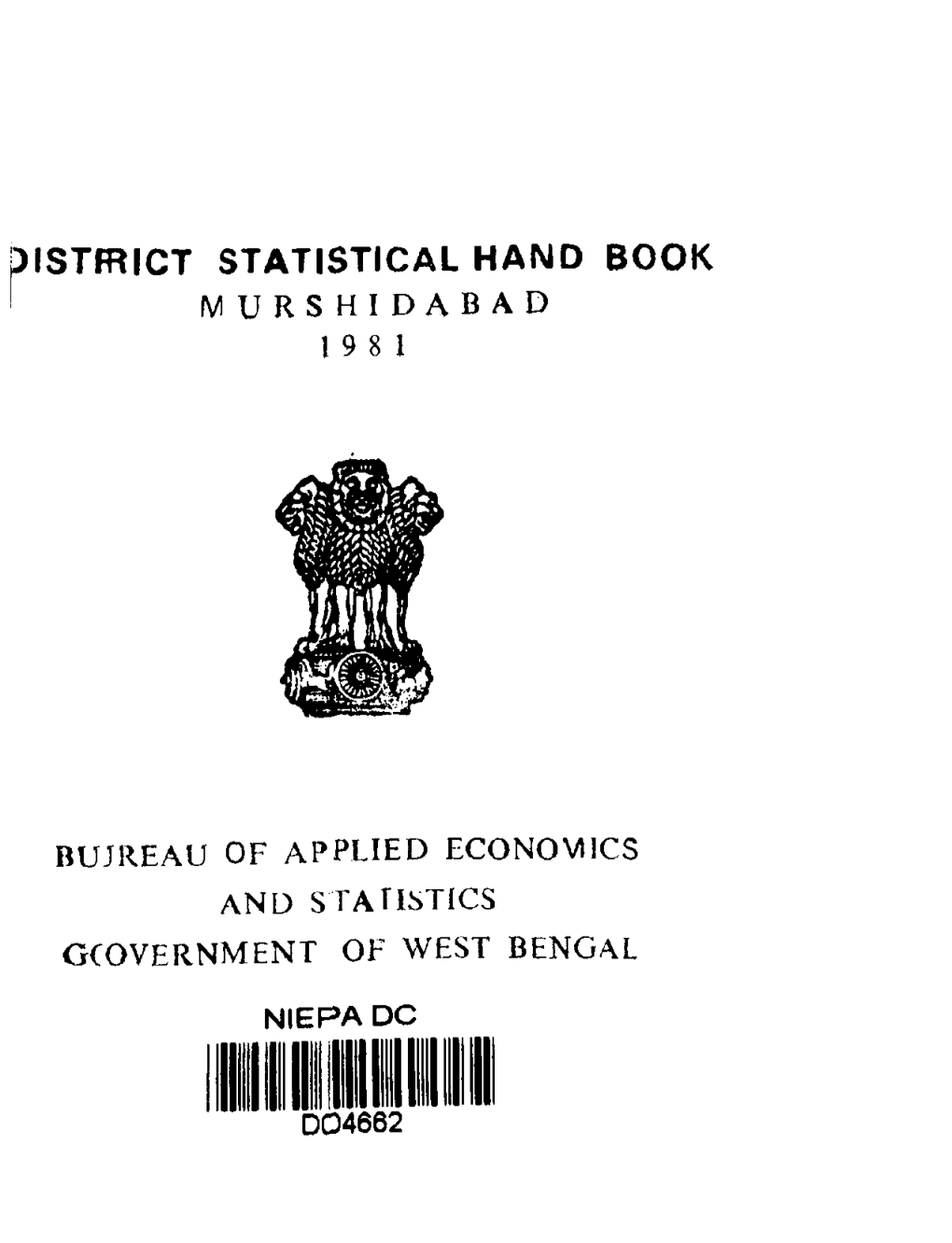 District Statistical Hand Book Murshidabad 19 8 1