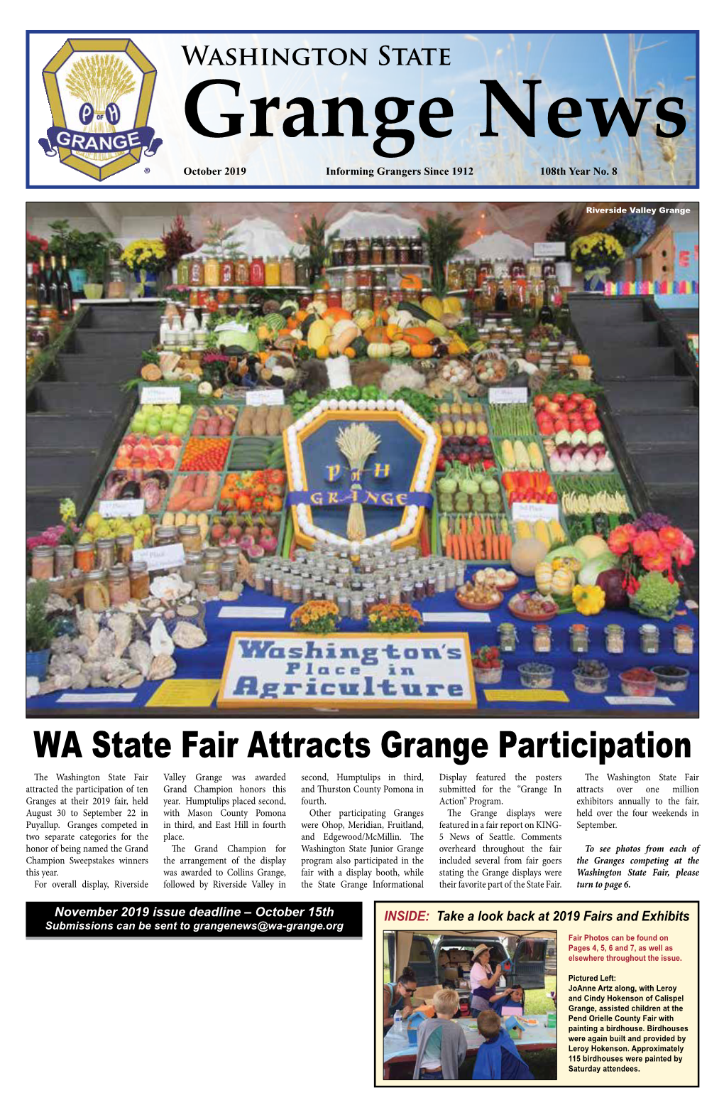 WA State Fair Attracts Grange Participation