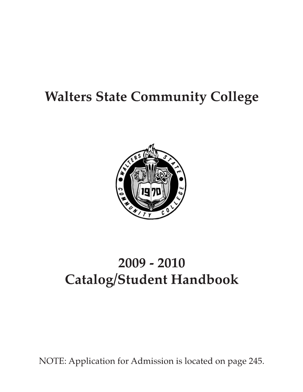 2010 Catalog/Student Handbook