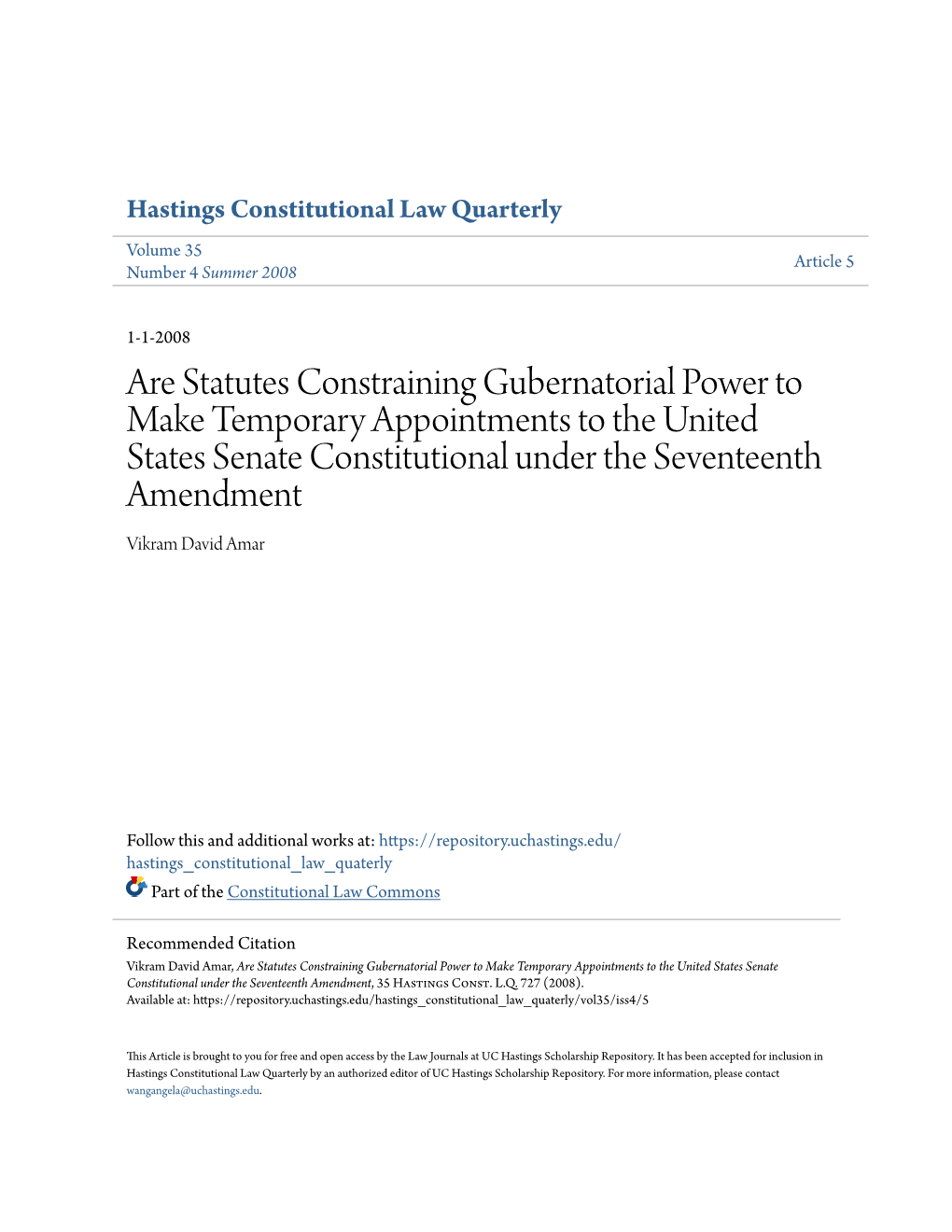 Are Statutes Constraining Gubernatorial Power to Make