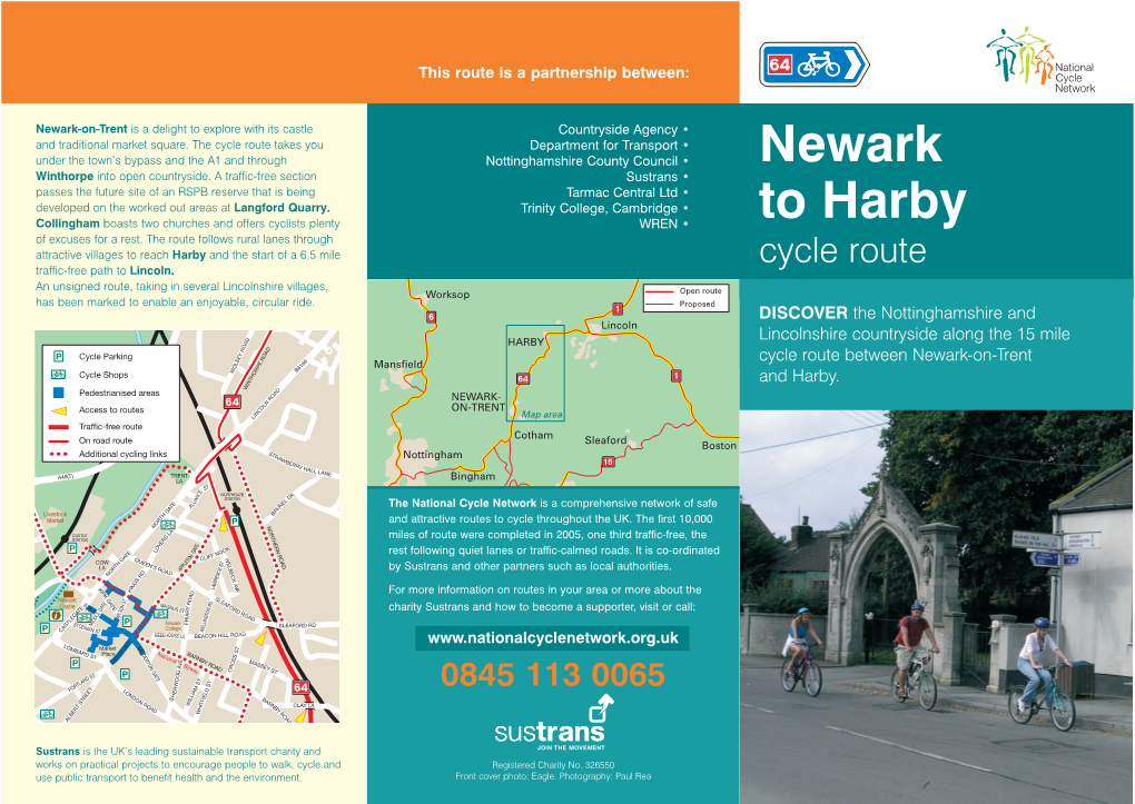 Newark to Harby Cycle Route