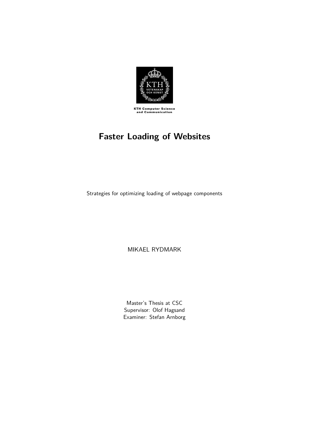 Faster Loading of Websites