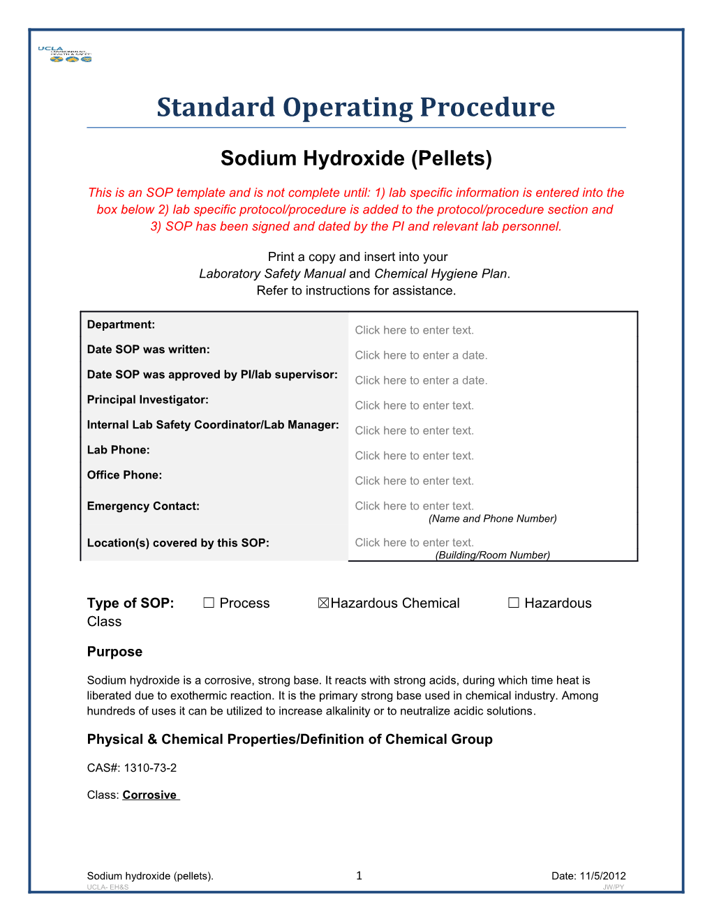 Sodium Hydroxide (Pellets)