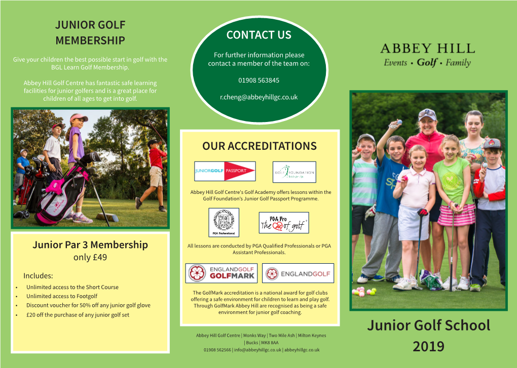 Junior Golf School 2019