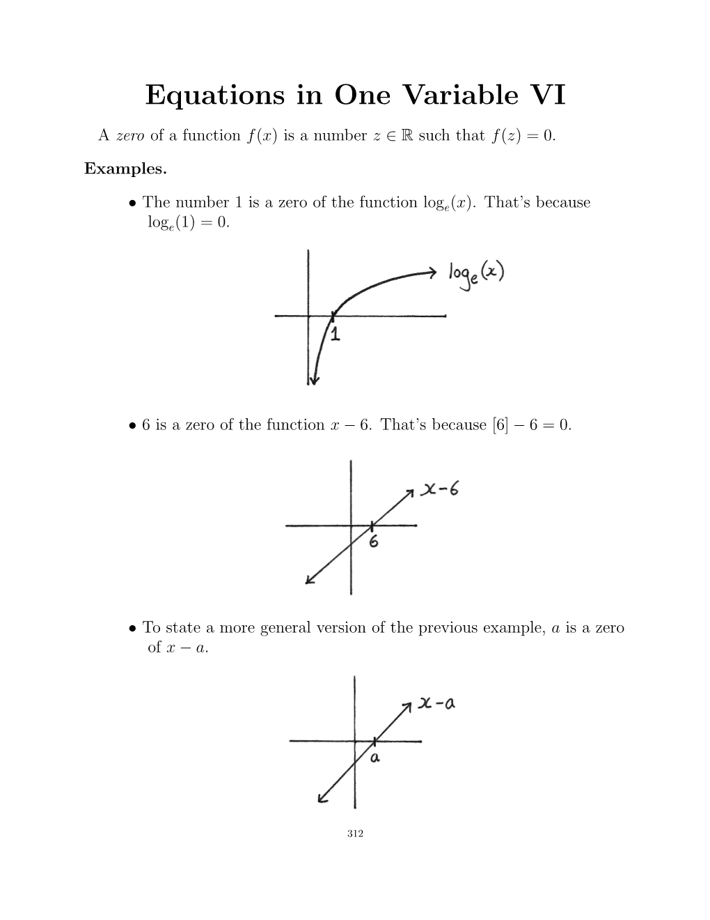 Equations in One Variable VI
