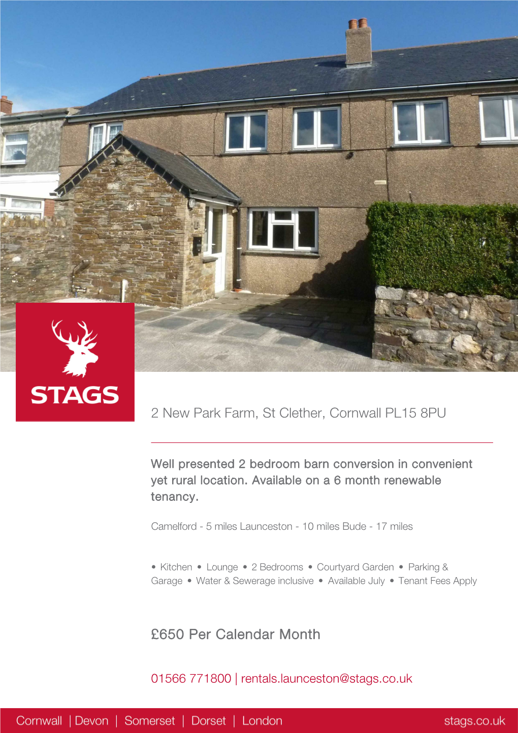 2 New Park Farm, St Clether, Cornwall PL15 8PU
