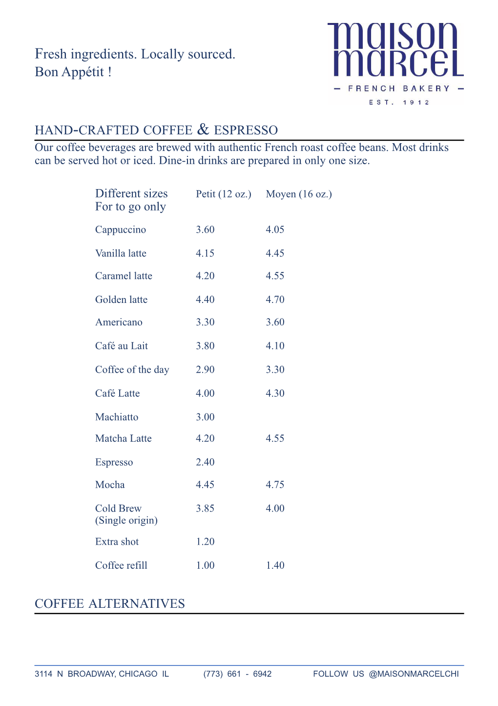 Maison Marcel Coffee Pasteries Menu 06.13.18.Pages