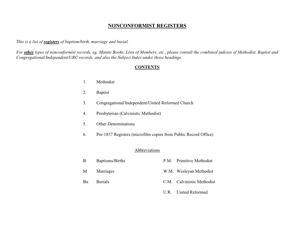 Nonconforimist Registers