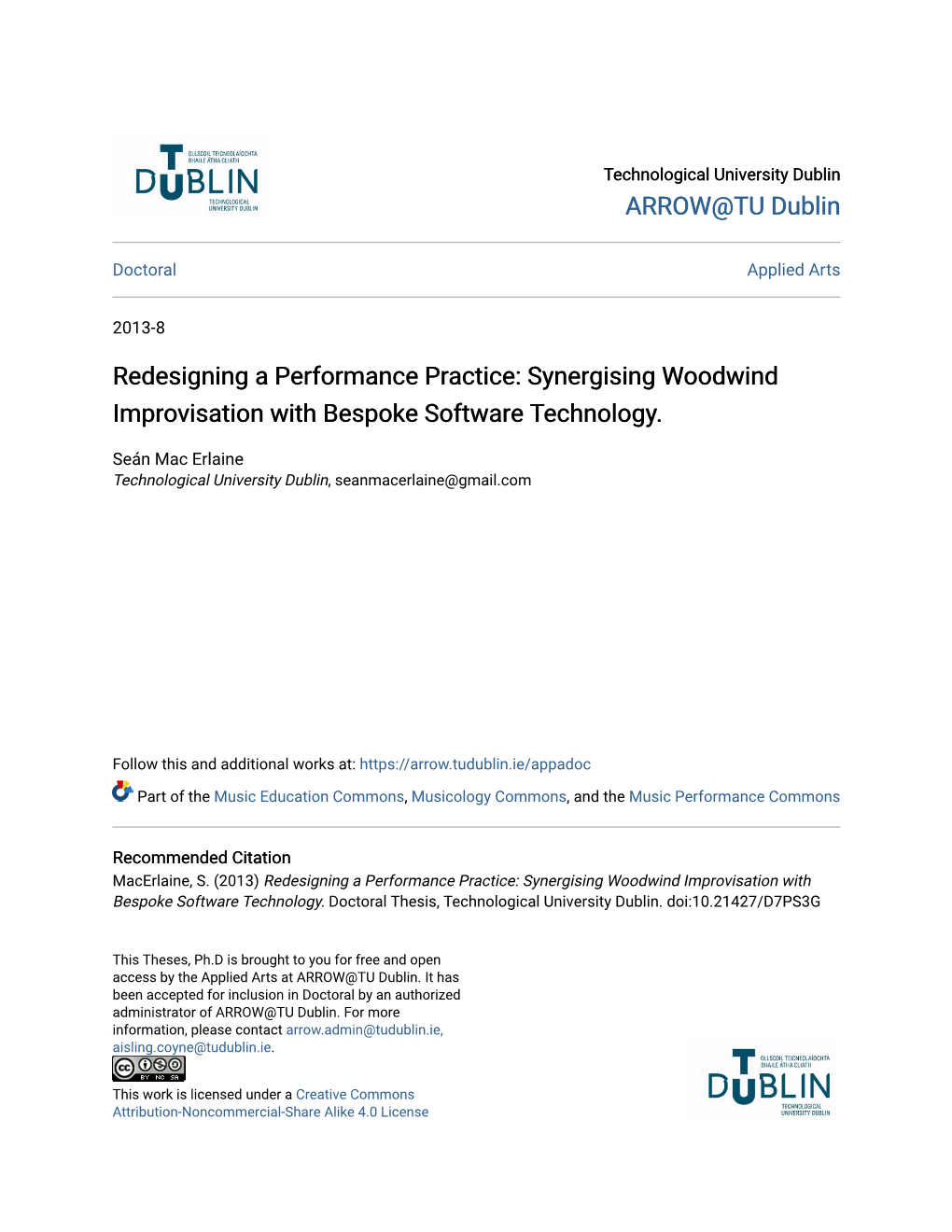 Redesigning a Performance Practice: Synergising Woodwind Improvisation with Bespoke Software Technology