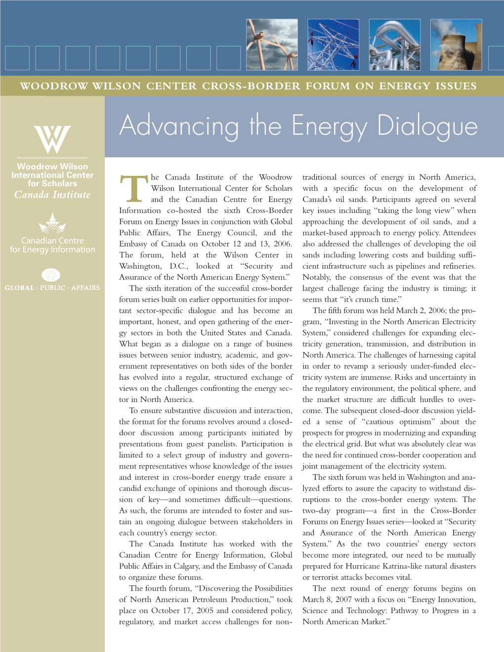 Advancing the Energy Dialogue