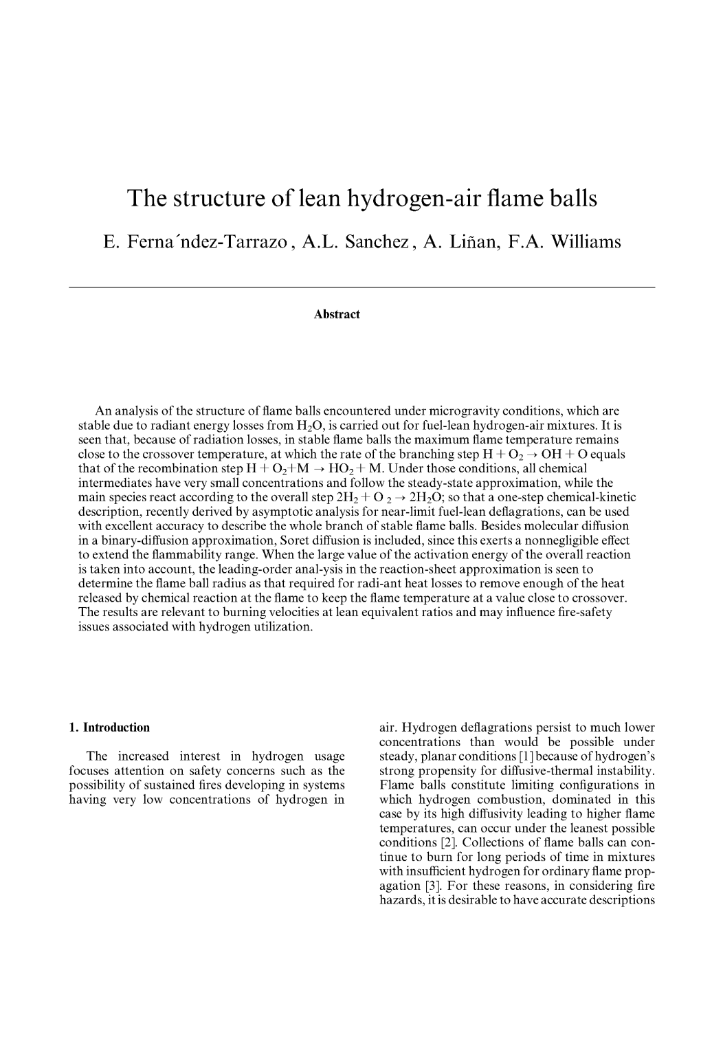 The Structure of Lean Hydrogen-Air Flame Balls
