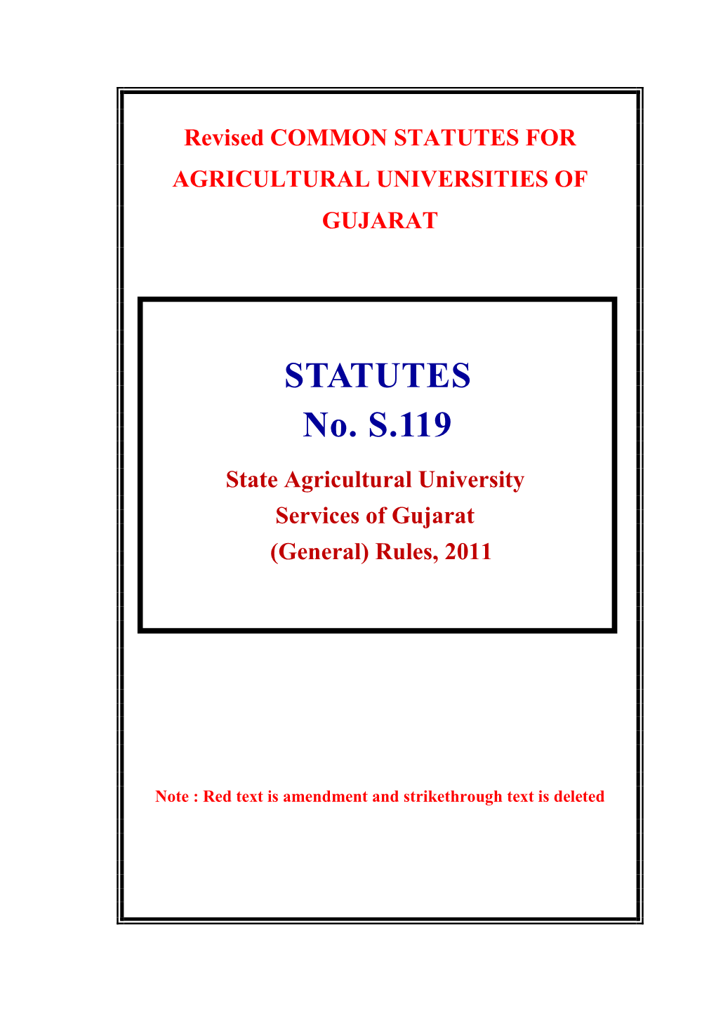 STATUTES No. S.119