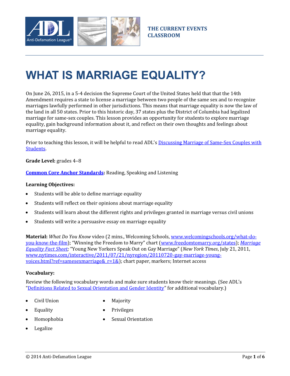 What Is Marriage Equality?