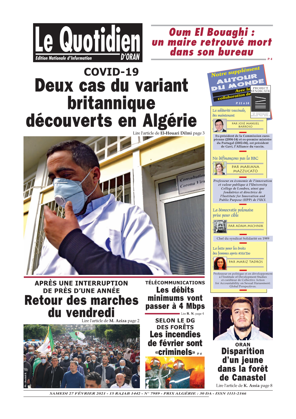 Pdf Le Quotidien D Oran