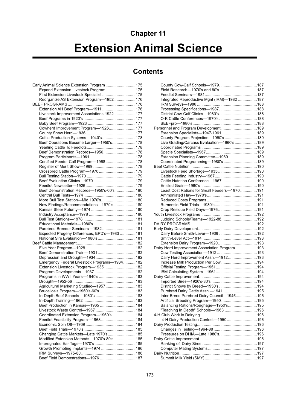 Ch. 11, Extension Animal Science