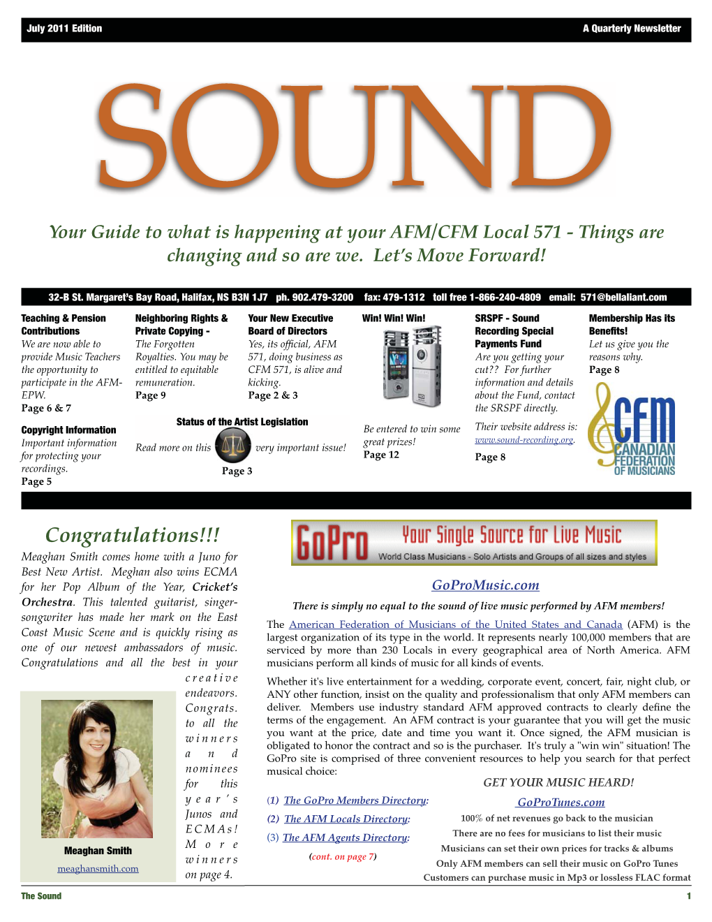 The Sound Newsletter July 2011
