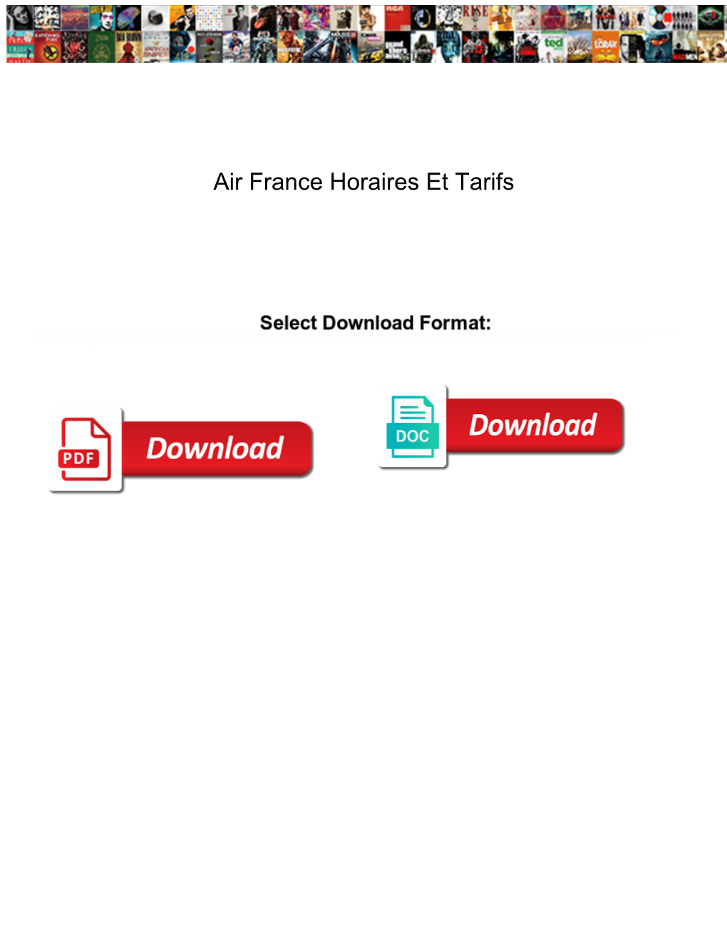 Air France Horaires Et Tarifs