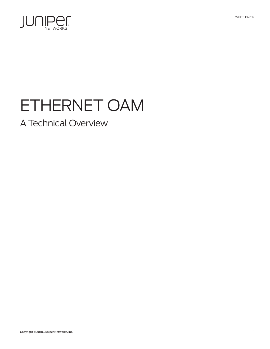 Ethernet OAM a Technical Overview