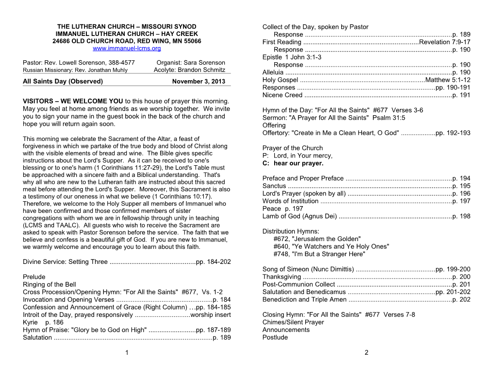 The Lutheran Church Missouri Synod s6