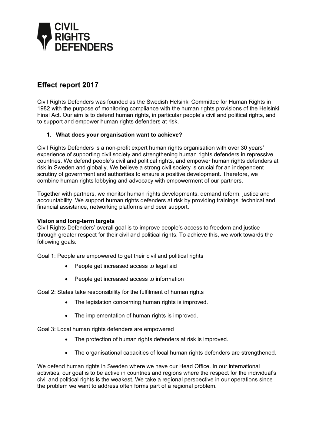 Effect Report 2017