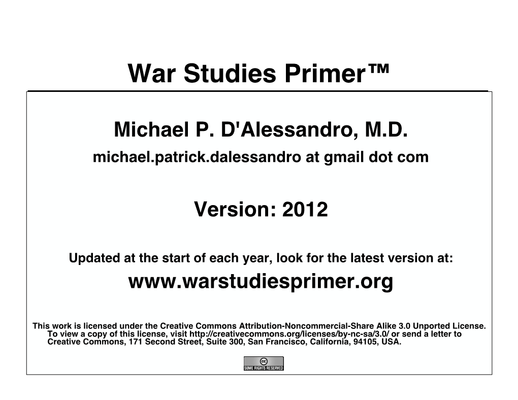 War Studies Primer™