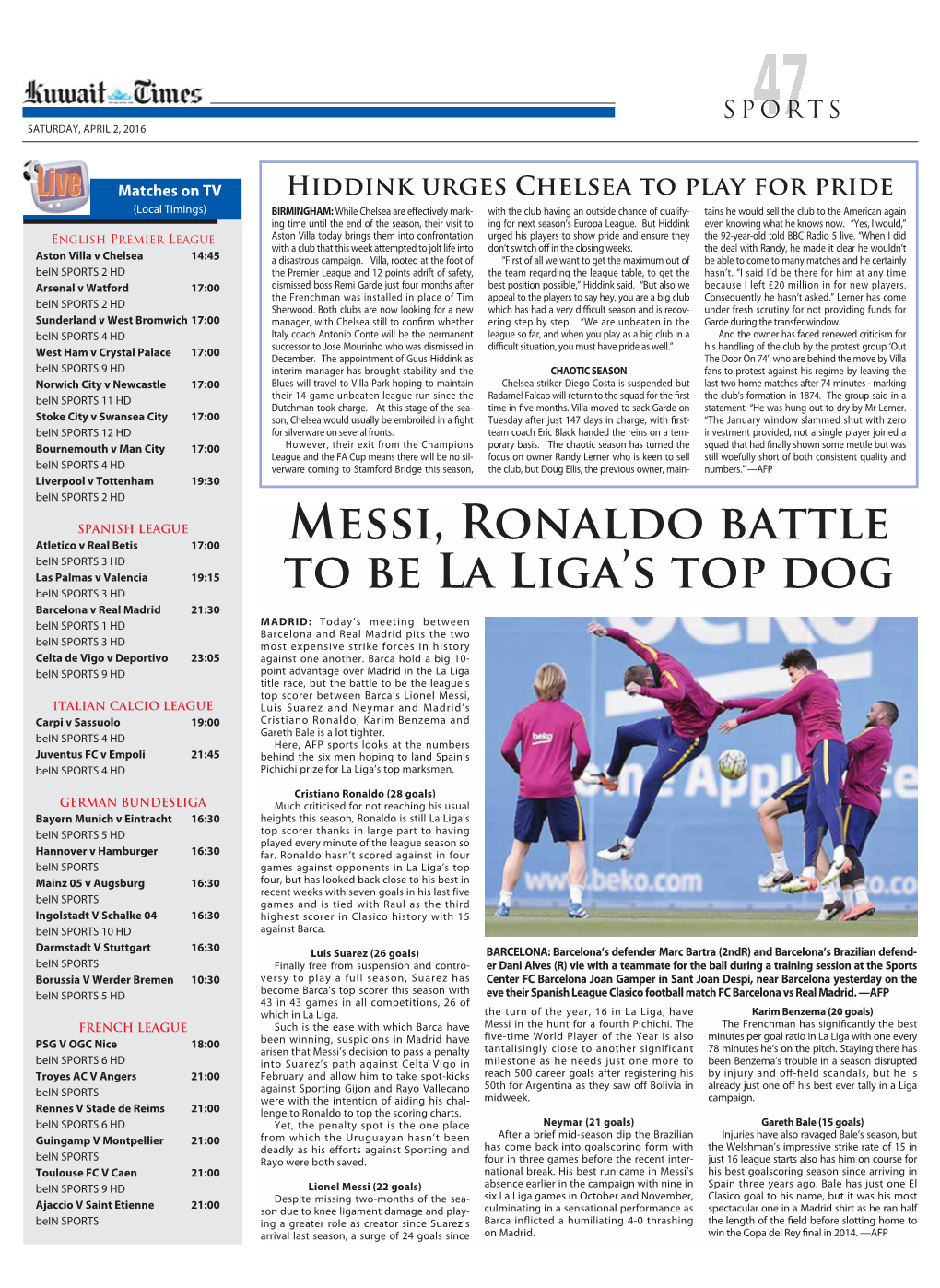 Messi, Ronaldo Battle to Be La Liga's Top