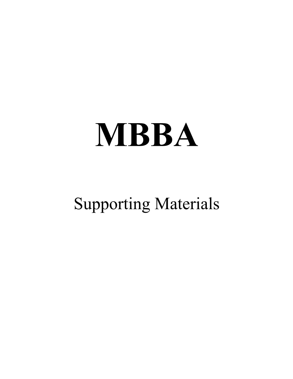 Supporting Materials