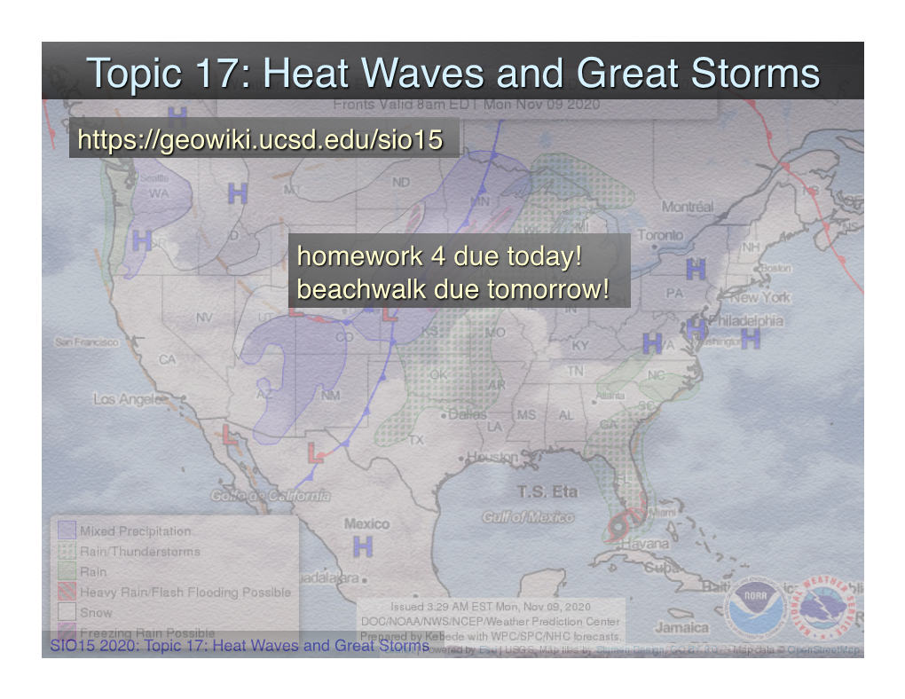 SIO15 2020: Topic 17: Heat Waves and Great Storms