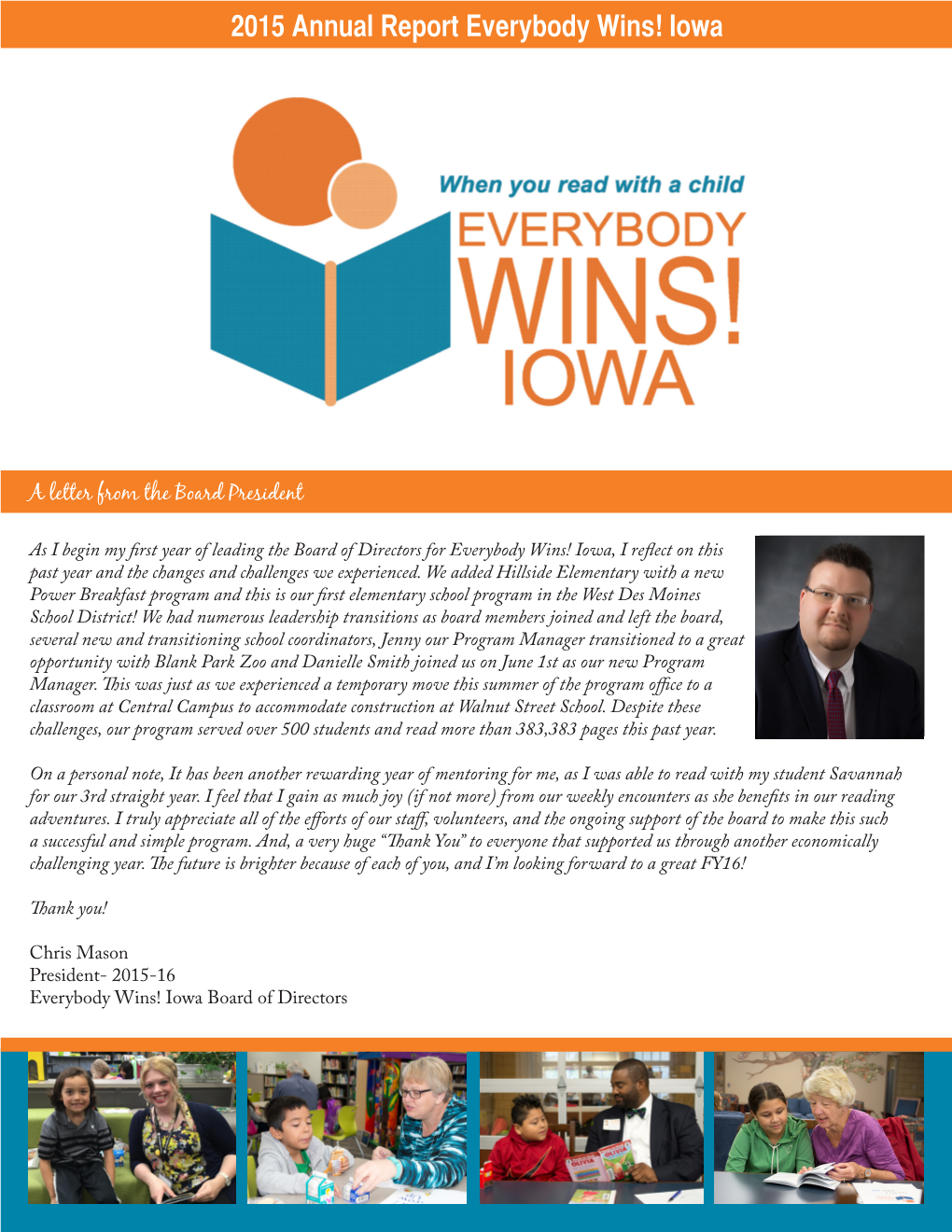 2015 Annual Report Everybody Wins! Iowa