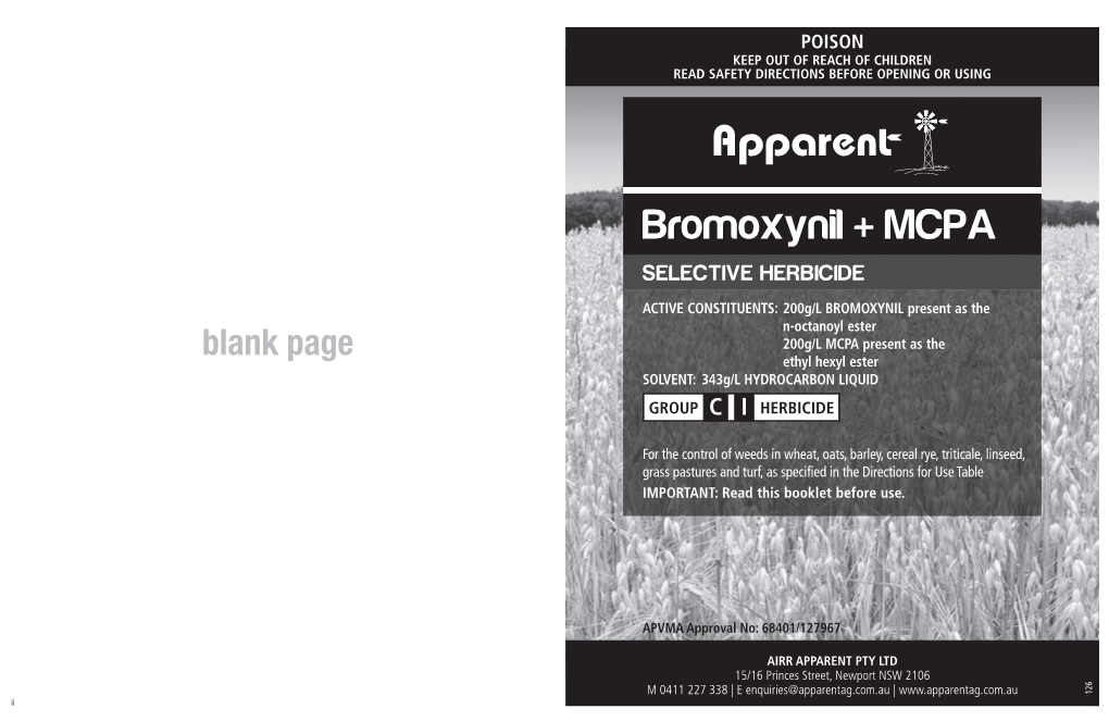 Bromoxynil + MCPA SELECTIVE HERBICIDE